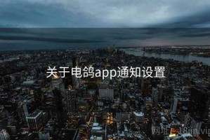 关于电鸽app通知设置
