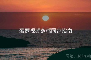 菠萝视频多端同步指南