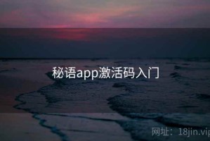 秘语app激活码入门