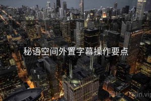 秘语空间外置字幕操作要点