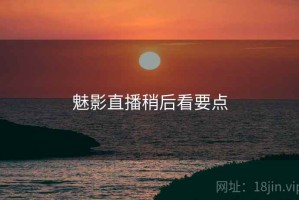 魅影直播稍后看要点