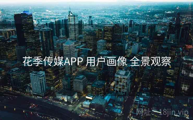 花季传媒APP 用户画像 全景观察 花季传媒APP 用户画像 全景观察